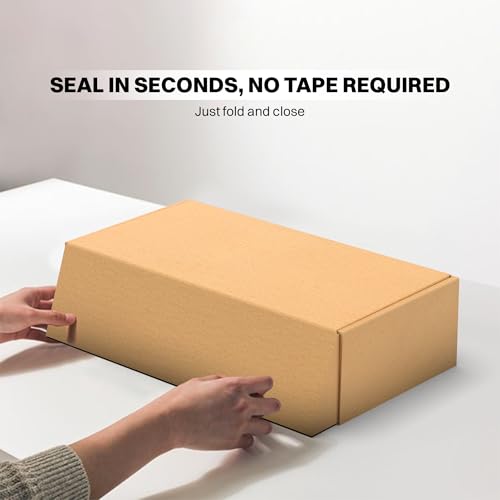 Image of BonKaso 3 Ply Brown Flap Corrugated Boxes for Packaging | 8 inchx4 inchx2 inch (Pack of 50) | Cardboard Packing Boxes for Shipping, Moving & Storage | Carton Boxes for Courier & Goods Transportation