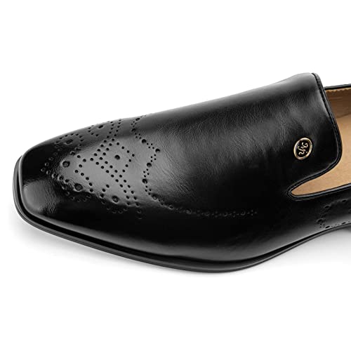 Image of Meijiana Mens Loafers Wedding Dress Shoes Slip-On Loafers for Men Tuxedo Suit Shoes