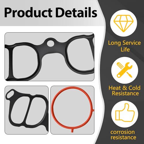Engine Intake Manifold Gasket Set Compatible with 2006-2015 Lexus IS250 2.5L V6 Lower Upper Replace 17177-31021 17176-31050 1717731021 1717631050 MS19749 979434 by Treloxia - Used condition - Image 4
