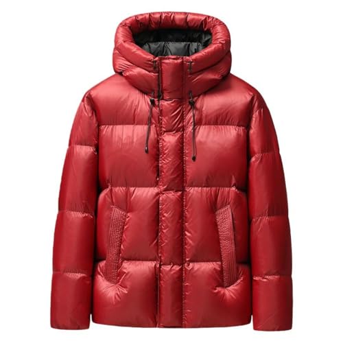 Chaqueta de invierno para hombre de cuello alto con capucha cálida 1