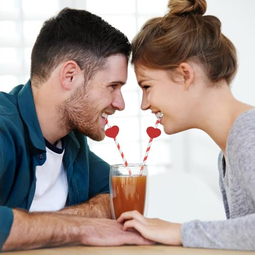 Pitillos Desechables con Forma de Corazón, 40 Unidades miniatura 5