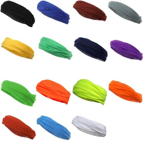 6 Women Yoga Sports Sweatband Wide Headband Stretch Elastic Hair Band Headwrap