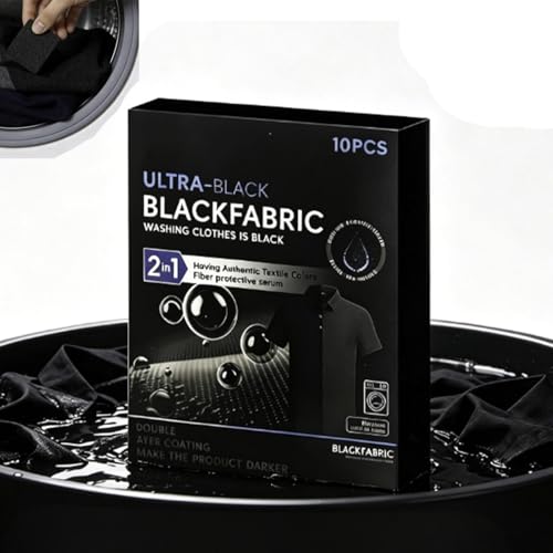 Tinte negro para ropa, 10 Piezas láminas de Tinte Textile Negro, Láminas para oscurecer el negros, pastillas de pintura para tejidos, para renovar y reparar prendas
