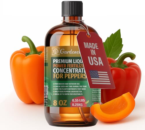 Liquid Power Peppers Fertilizer - Professional Liquid Plant Food for Peppers - Fast-Acting...