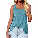 Frauen-Sommer-Sleeveless Square Neck Solid Color Weste T-Shirt Straps-Top Arbeitsshirts Damen Personalshop Lashirt Damen Ärmellos T-Shirt Damen Schwarz Baumwolle