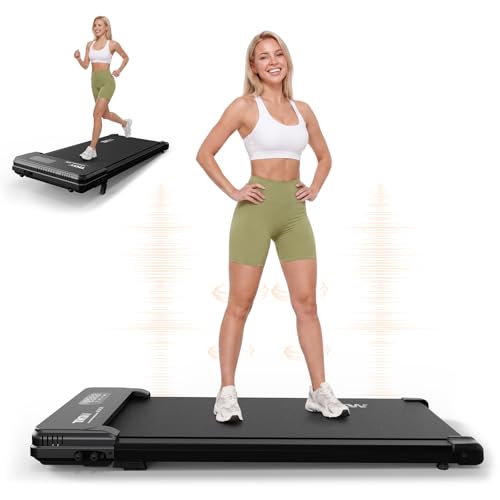 Walking Pad Treadmill with Incline 3 in 1 Walking Pad Under Desk with Vibration Plates Portable Treadmill with Remote Control and LED Display for Home Small Space