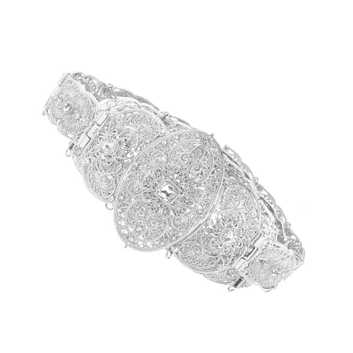 Traditional Waist Belt Russian Caucasus Costume Crystal Belt For Stage Performances Elegant Wedding Bride Waist Chain Gold