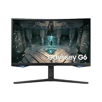 Monitor Gamer Curvo Samsung Odyssey 27" WQHD, 240Hz, 1ms,Plataforma Tizen™, HDMI, Display Port, USB,com alto falante, Bluetooth, Freesync Premium Pro, com ajuste de altura, preto, série G6