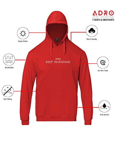 Image of ADRO Men Cotton Hooded Sweatshirt
