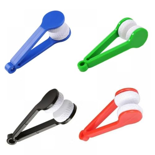 Swipes Micro-Wipes Eyeglass Cleaner Brush Tool Pads Sun Glasses/Reading All Types Of Lenses - Set Of 4 (Assorted Color)