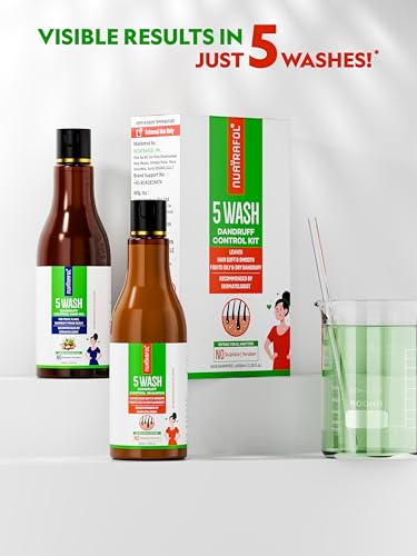 Image of 5 Wash Dandruff Control Kit | Shampoo 100ml | Hair oil 100ml | Remove Dandruff | Relieves Scalp Irritation & Itchiness | All Hair types | Prevents Flakes | For Women And Men (5 Wash Dandruff Control Kit)