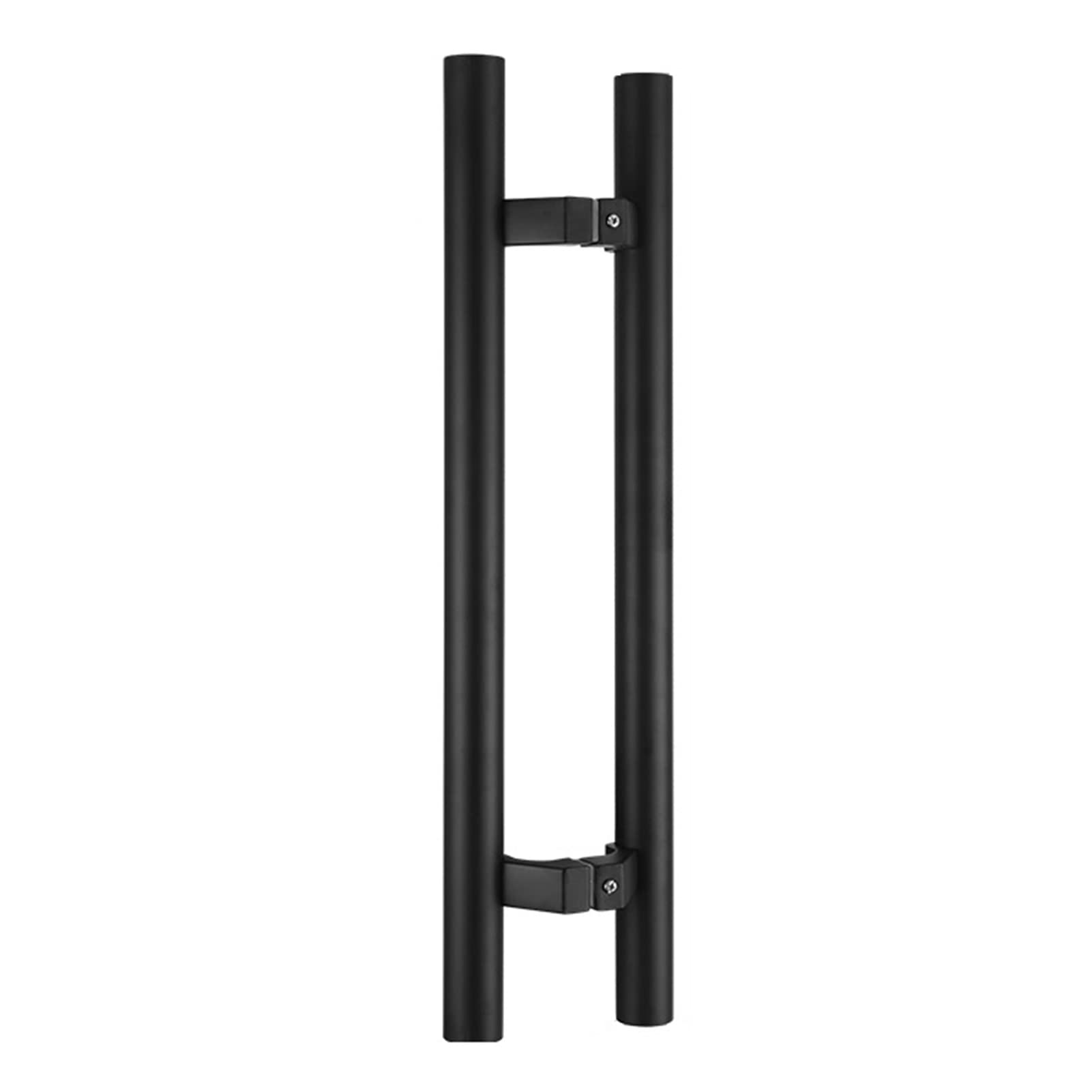 GYRAZXS Door Handle Heavy Duty Industrial Round Door Handle Set,Door Hardware Sets for Sliding Barn (Silver 50cm/19.7) (Black 80cm/31.5)