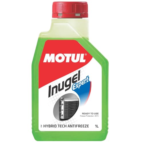 Image of Motul Inugel Expert Hybrid Tech Antifreeze Coolant for Bikes - Ready-to-Use Radiator Fluid, Prevents Overheating & Corrosion, Long-Lasting Engine Protection, 1L