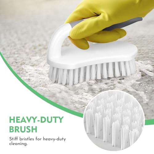 Image of SetSail Scrub Brush, Heavy-Duty Scrub Brushes for Cleaning with Stiff Bristles Cleaning Brush for Shower, Bathroom, Carpet, Kitchen and Bathtub Scrubber - 3 Pack