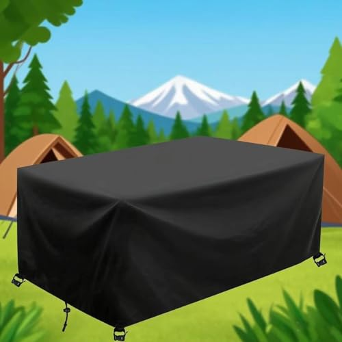 Housse de table rectangulaire HeavyDu bâche de protection pour terrasse et jardin