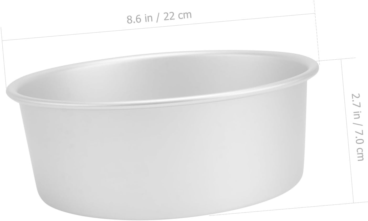 COLLBATH 8 Inch Round Cake Pan Mold Easy Release Anodized Aluminum Baking Mould for Multiple Cakes