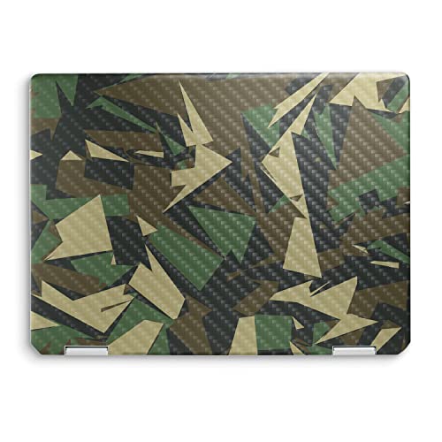 Image of MightySkins Carbon Fiber Skin Compatible with HP Spectre x360 14 inch (2022) Full Wrap Kit - Polygonal Camo | Protective Durable Textured Carbon Fiber Finish | Easy to Apply | Made in The USA