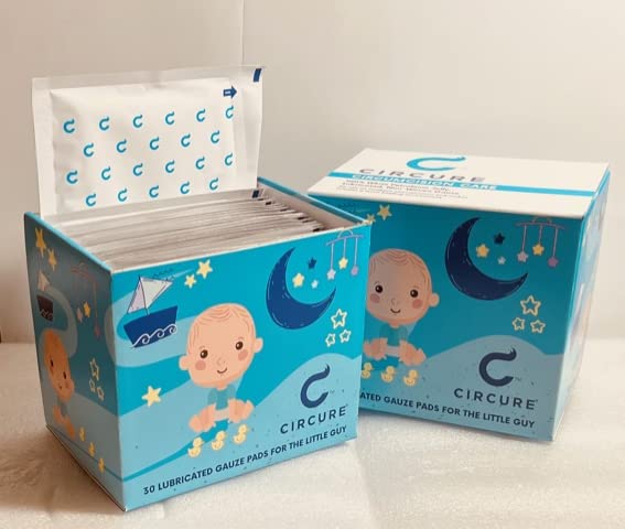 Image of Circure Circumcision Bandage Lubricated with White Petroleum Jelly for Newborns, Wounds, Diaper Rash, for Baby boy, Wound Care