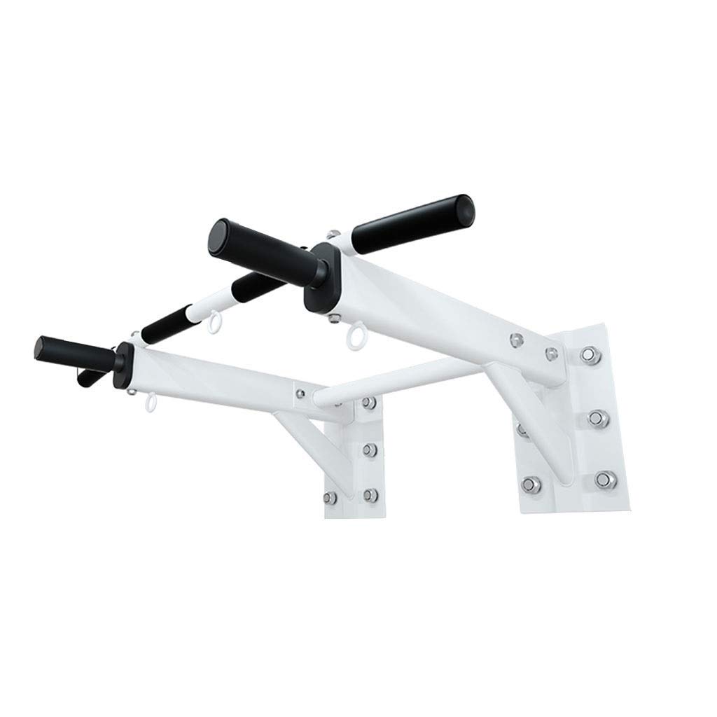 QUSYZD Pull Up Bar Gym Workout Strength Training Equipment Wall Mounted Horizontal Bar,multifunctional Fitness Bodybuilding Exerciser,Chinning Up Bars Bracket,bearing 400kg,White