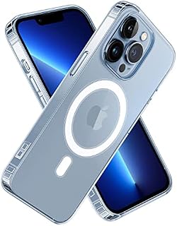 Quikbee Magnetic Clear Case Design for iPhone 12 Pro Max [Military Grade Drop Protection], Slim Fit Cover Compatible with MagSafe, Shockproof Resistant (clear)