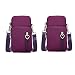 Produktbild Damen Nylon Handy Geldbörse Reise Crossbody Tasche Armband Sport Brieftasche für Galaxy S10 Plus S9 A50 A7 J7 Star V Pro J4, Moto G7 Z4 Z3 G6 E5 Play, HTC U12 Plus, OnePlus 6T (lila)