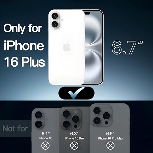 Image of Dsynk Gear Case for iPhone 16 Plus | Compatible with Mag-Safe | Built-in Stand & Lens Protector | Anti-Yellowing, Scratch-Resistant, Crystal Clear Back Cover