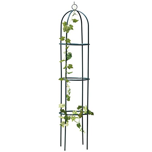 Obelisk 1.9M Outdoor Garden Black Metal Climbing Plant Support Frame Ivy Trellis - A great addition for your garden this summer, perfect for climbing plants and bushes.