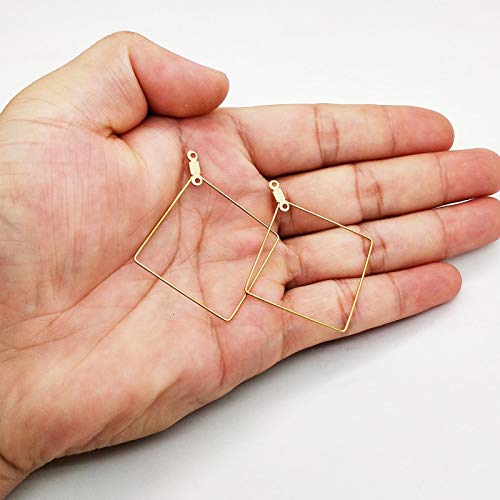 32Pcs Earrings Beading Hoop Stainless Steel Hoop Earring Finding Square Geometric Earrings For Jewelry Making Diy Crafts Art Creation Girl Gift #TOP6