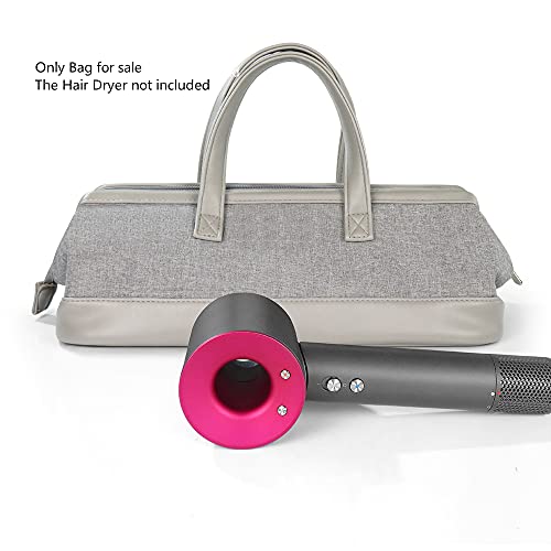 Travel Case for Dyson Hair Dryer Bag Storage Carrying Case for Dyson Supersonic Hair Dryer Styler Accessories Protection Organizer (Gray)