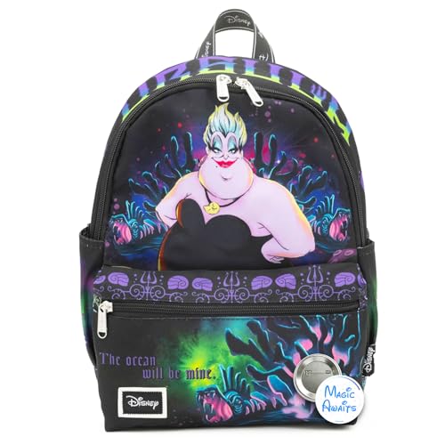 Sac à dos Ursula Disney de 33 cm avec bouteille d'eau, le cadeau d'anniversaire parfait