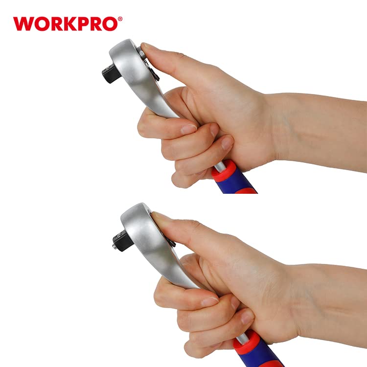 WORKPRO WP202558 12 Parça 1/2’’ CR-V Metrik Profesyonel Lokma Takımı