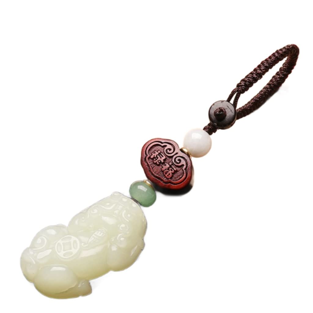 NEBE Llavero Llaveros Llavero Jade Colgante Llavero Coche Llavero Colgante Monedero Llavero Bolso Personalizado Decoración Titular de la Clave(A)