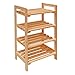 Produktbild DEMA Universal Holzregal  Natur Regal mit 4 Böden & Fächern | Stabiles Regal 45x33x79 cm für Wohnzimmer, Büro & Lager