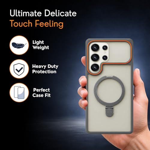 Image of AIBEX Back Cover Case for Apple iPhone 15 Pro MagSafe Compatible | Slim Case with Wireless Charging Support | Anti-Scratch, Shockproof, Anti-Fingerprint & Lightweight Military Protective Cover - Grey