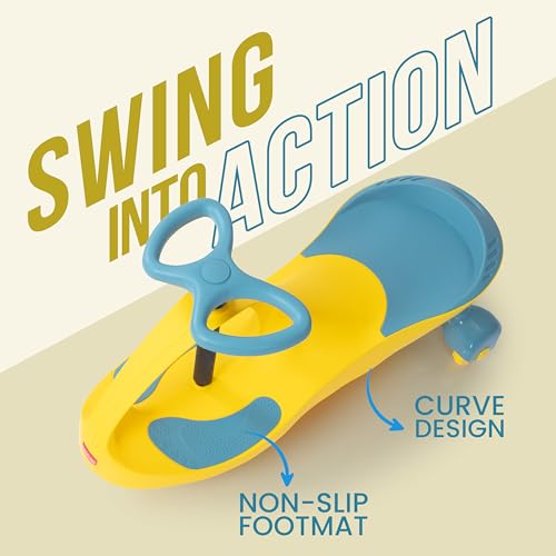 Image of LuvLap Sunshine Swing Car for Kids, Comfortable Seats & Durable, Smooth Wheels, Baby Car, Magic Toy, Push Ride On, 3+ Years, Birthday Gift for Baby Boys & Girls, Yellow & Green