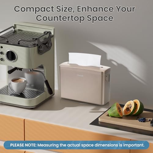 Countertop Paper Towel Dispenser Universal Fit for Multifold, Z-Fold Trifold Hand Towels, Commercial Napkin Dispenser for Bathroom Home Kitchen Toilet ABS Paper Towel Holder (Champagne Gold) - Thumbnail 5
