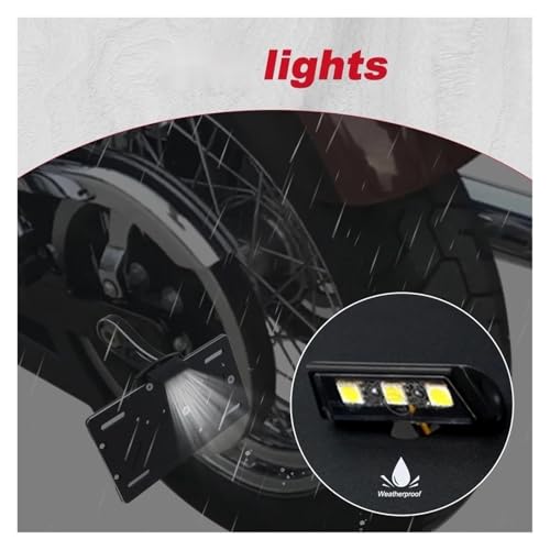 Support de plaque d'immatriculation latéral moto pour Sportster et Dyna Softtail 2008-2016 - 5