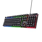 GXTrust 835 Azor Tastiera Gaming, Layout Italiano QWERTY, USB, Anti-ghosting, Tastiera Retroilluminata LED RGB per PC, Computer, Laptop, Mac - Nero