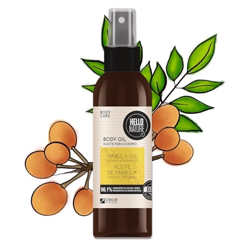 P-Beauty - Aceite corporal para la piel con aceite de Marula orgánica, aceite para el cuidado facial y corporal para una piel suave y aterciopelada, cuidado hidratante Bodyoil, cuidado corporal vegano