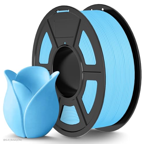 Image of TECBEARS Sky Blue Matte PLA Filament for High Speed 50-600mm /s Printing | 1KG PLA, Smooth Extrusion, Tangle Free, Vacuum Sealed, 1.75MM Filament ±0.02mm Accuracy Compatible with Most FDM Printers