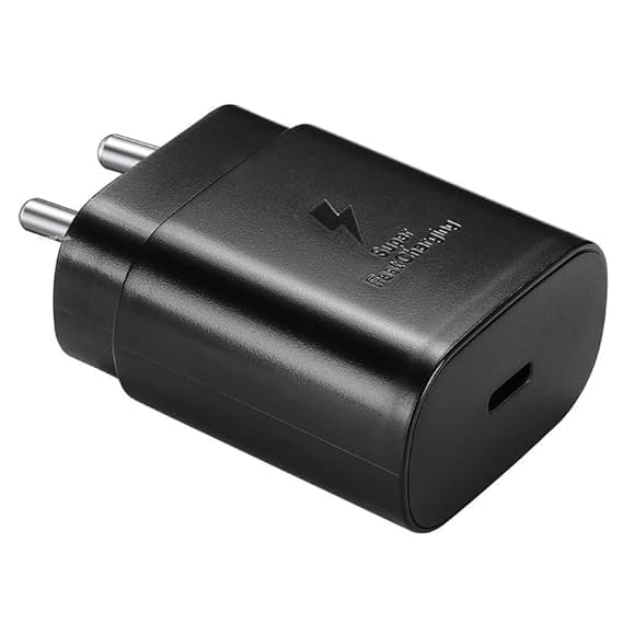 Image of Charger Original 25W Type C Super Fast Charger Adaptor Android Phone Wall Charger for Galaxy S23 Ultra /S23 /S23 Plus /S22 /S22 Ultra /Galaxy Tabs Black (DP59)