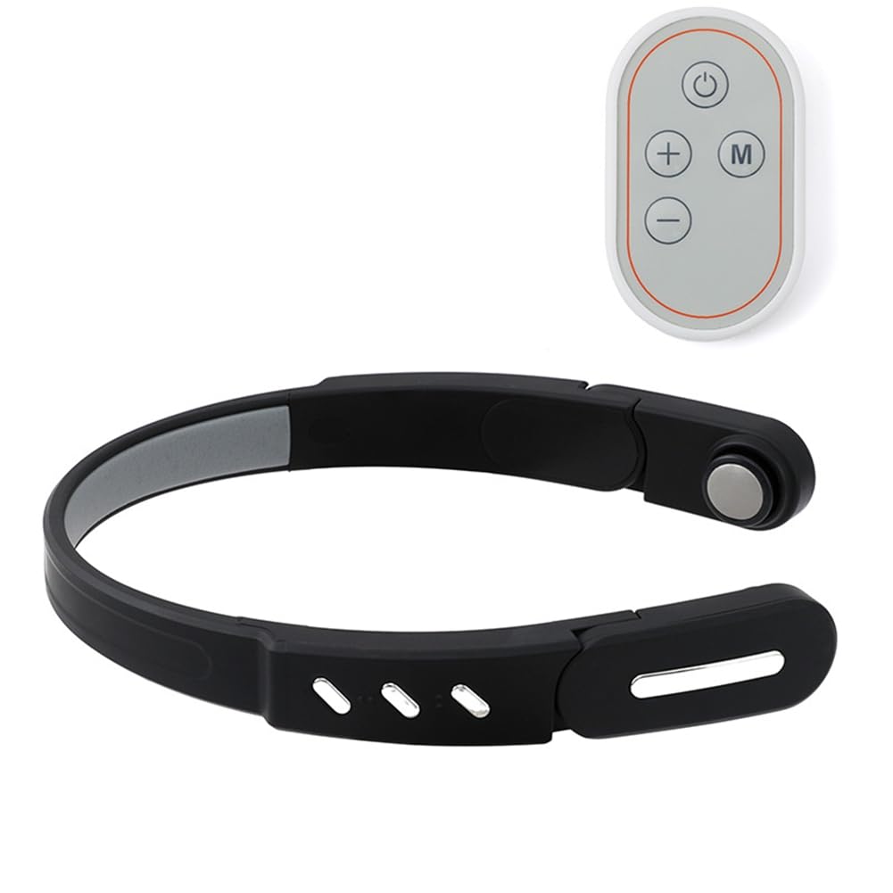 Massaggiatore per il Sonno A Impulsi EMS A Bassa Frequenza con Bluetooth, Terapia Termica per il Dolore A Testa e Collo, per il Sollievo Dall'Insonnia.