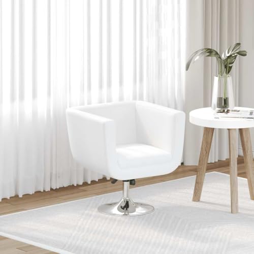 Mokuyary Sillón de bar blanco de piel sintética