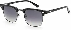 Óculos de Sol Polo London Club, estilo Club Master Quadrado Com Lentes Fume Preto contém com Case ECO, Unissex