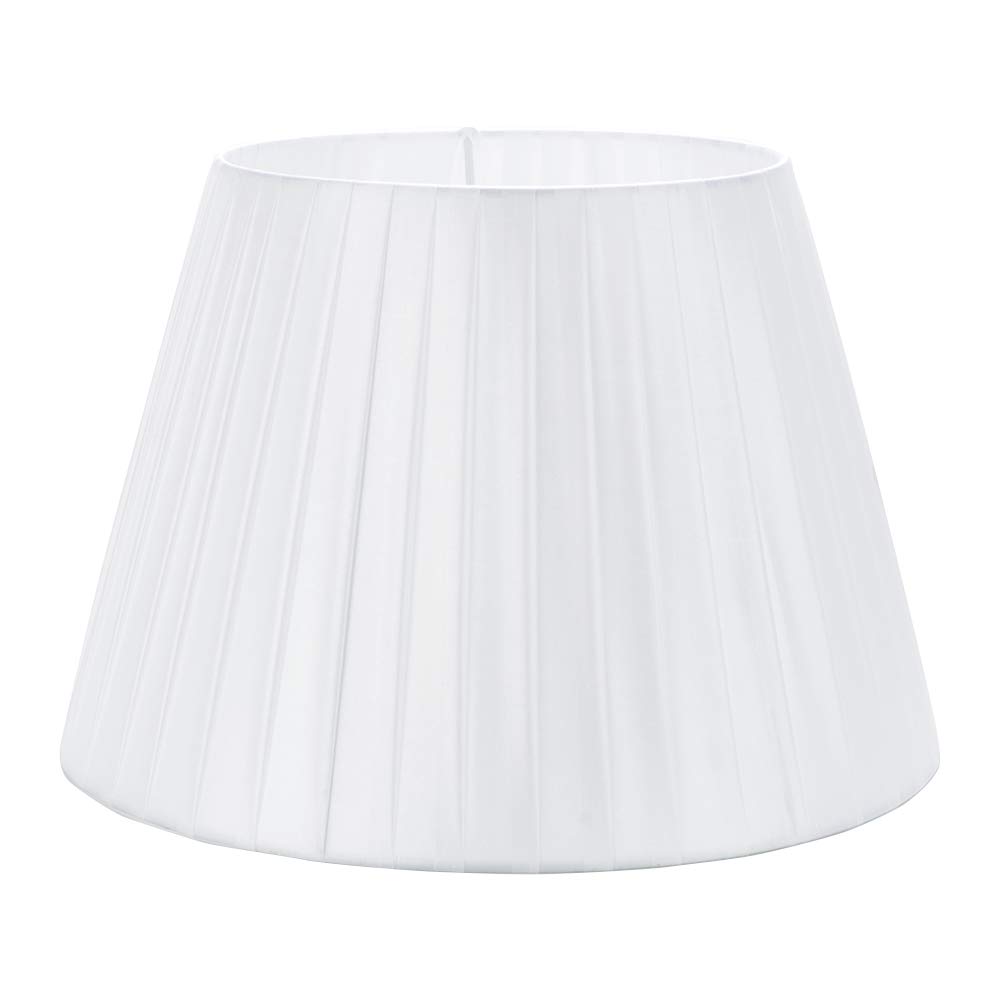 DULEE 16" Abat-jour de Table Lampadaire Fait Main en Tissu pour Lampe de Table Lampadaire Lampe de Chevet,Blanc