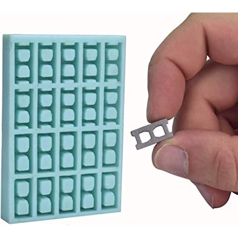 Acacia Grove Miniature Cinder Block Mold, Silicone Rubber (1:24 Scale) Cover
