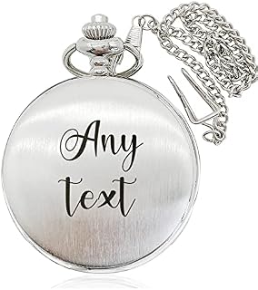 Personalised Engraved Pocket Watch Custom Gift for Usher Best Man Groom Fathers Day Birthday Valentines Day Wedding Favours Gift with Box