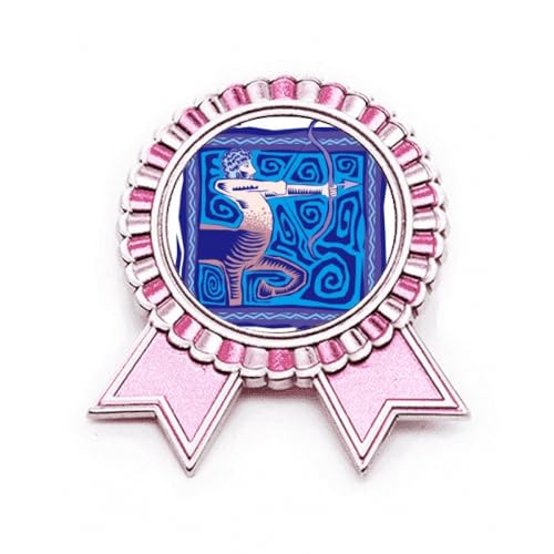 Broche gravure constellation Sagittaire cadeau d'anniversaire idéal rose