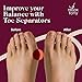 Relax Tony Gel Toe Separators, Spreaders & Straighteners | Hammer Toe Separator to Relieve Foot Pain & Correct Toes | Toe Spacers for Feet with Overlapping Toes | Bunion Corrector for Women & Men