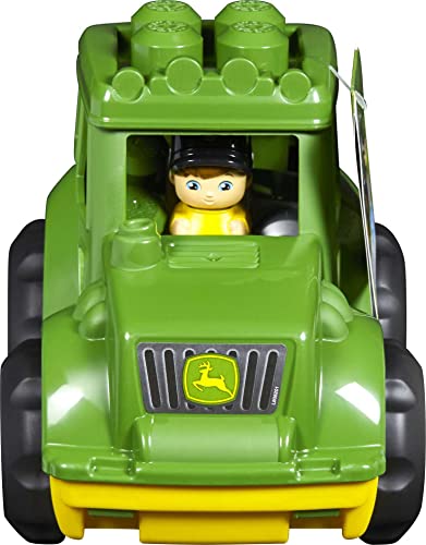 Mega Bloks John Deere Building Blocks Toy, Lil Tractor With 6 Pieces, 1 Figure, Green, Fisher-Price Gift Ideas For Kids Age 1+ Years #TOP4